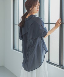 mysty woman | バックデザインシアーシャツ574355(シャツ/ブラウス)