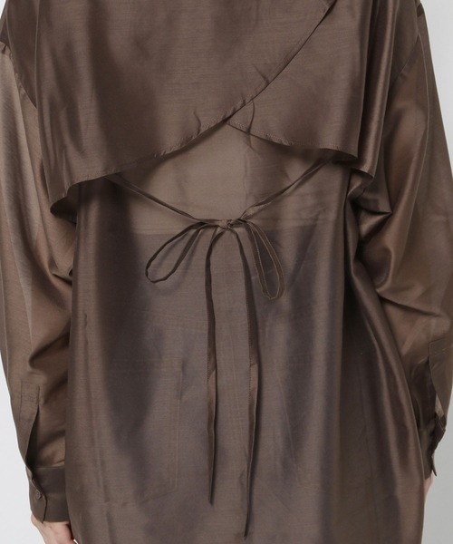 ブラウス シャツ バックデザインシアーシャツ574355 レディース バックデザインシアーシャツ574355（シャツ/ブラウス）｜mysty