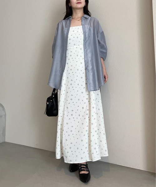 ブラウス シャツ バックデザインシアーシャツ574355 レディース バックデザインシアーシャツ574355（シャツ/ブラウス）｜mysty