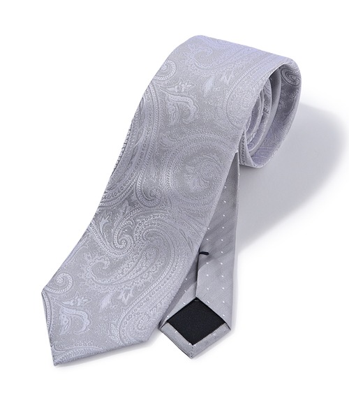 MEN'S BIGI（メンズビギ）の「シャドーペイズリー×ドット柄シルクネクタイ（ネクタイ・メンズ・ターコイズブルー/シルバー/ボルドー/ベージュ・FREE）」の2枚目の写真