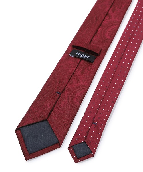 MEN'S BIGI（メンズビギ）の「シャドーペイズリー×ドット柄シルクネクタイ（ネクタイ・メンズ・ターコイズブルー/シルバー/ボルドー/ベージュ・FREE）」の5枚目の写真