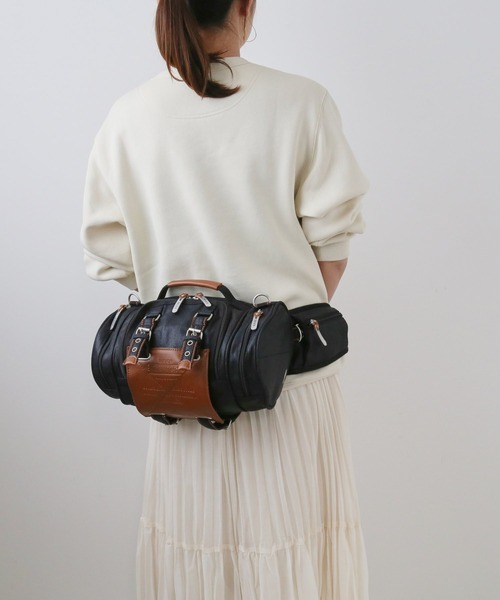 DEVICE（デバイス）の「DEVICE WORK 4way ヒップバッグ（ボディバッグ/ウエストポーチ・メンズ・カーキ/ブラック×ブラック/ブラック・FREE）」の6枚目の写真