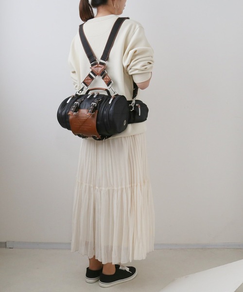 DEVICE（デバイス）の「DEVICE WORK 4way ヒップバッグ（ボディバッグ/ウエストポーチ・メンズ・カーキ/ブラック×ブラック/ブラック・FREE）」の7枚目の写真