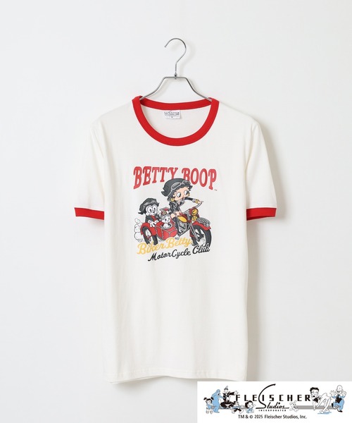 BETTY BOOP(ベティ・ブープ)の「ベティーブープ(TM)天竺半袖Tシャツ(Tシャツ/カットソー・メンズ・レッド/オートミール/ホワイト系/グレー系/チャコール/ブラック系・M/LL/L)」の20枚目の写真