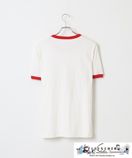 BETTY BOOP(ベティ・ブープ)の「ベティーブープ(TM)天竺半袖Tシャツ(Tシャツ/カットソー・メンズ・レッド/オートミール/ホワイト系/グレー系/チャコール/ブラック系・M/LL/L)」の7枚目の写真