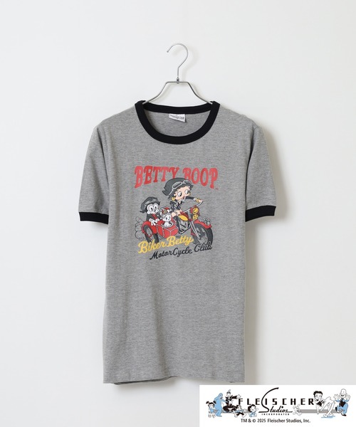 BETTY BOOP(ベティ・ブープ)の「ベティーブープ(TM)天竺半袖Tシャツ(Tシャツ/カットソー・メンズ・レッド/オートミール/ホワイト系/グレー系/チャコール/ブラック系・M/LL/L)」の19枚目の写真