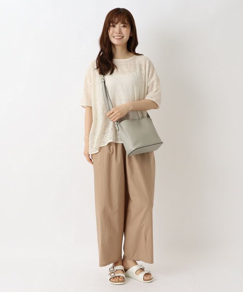 one'sterrace(ワンズテラス)の「◆Legato Largo レトロシボショルダー(ショルダーバッグ・レディース・ライトグレー系8/ライトグリーン系・99)」の15枚目の写真