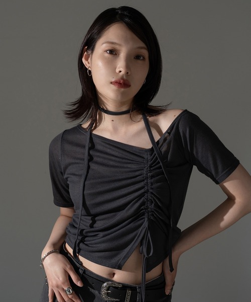 充実の品 ドロストオフショルトップス【ZOZOTOWN限定アイテム】（Tシャツ トップス