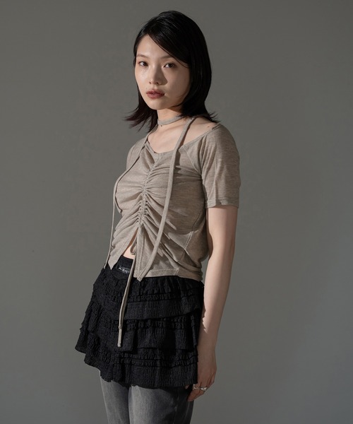 ドロストオフショルトップス【ZOZOTOWN限定アイテム】（Tシャツ