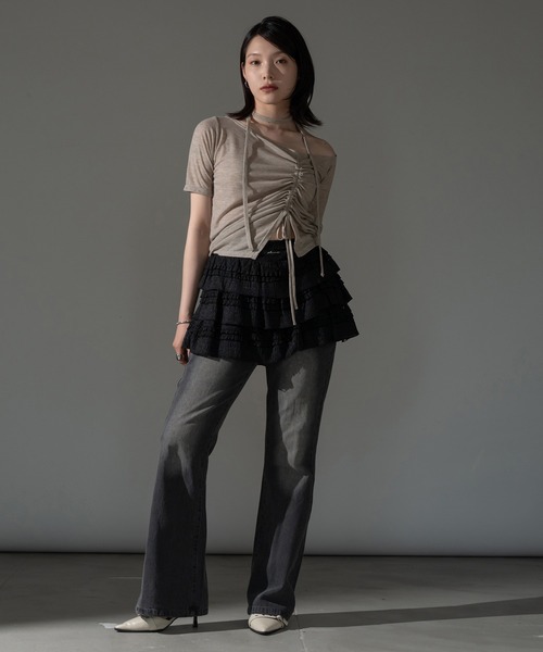 ルミニョン　オフショルトップス ドロストオフショルトップス【ZOZOTOWN限定アイテム】（Tシャツ