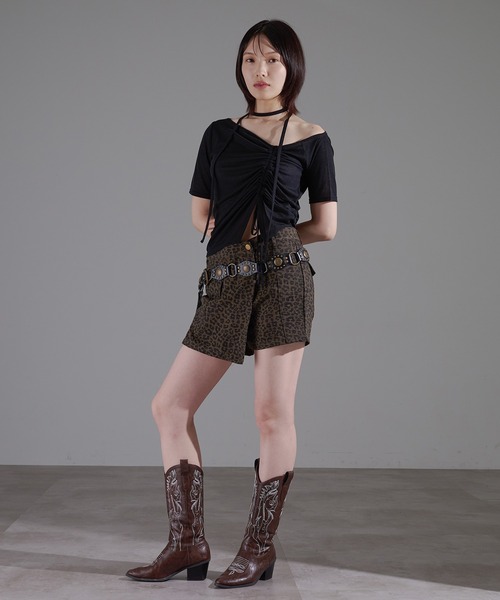 apres jour mignon(アプレジュールミニョン)の「ドロストオフショルトップス【ZOZOTOWN限定アイテム】(Tシャツ/カットソー・レディース・ベージュ/グレー/チャコールグレー/ブラック・X-LARGE/フリー)」の10枚目の写真