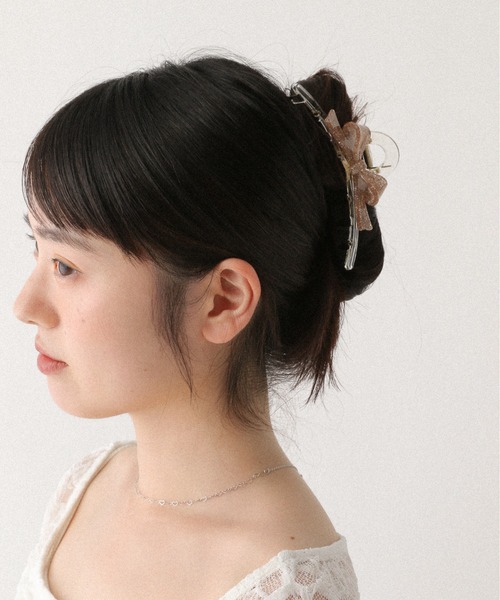 Heather(ヘザー)の「ラメリボンバンス 526046(バレッタ/ヘアクリップ・レディース・シルバー/ゴールド・ONE SIZE)」の2枚目の写真