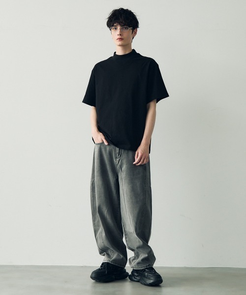セール】Wide balloon silhouette denim pants / ワイドバルーン