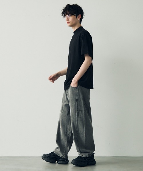 セール】Wide balloon silhouette denim pants / ワイドバルーン