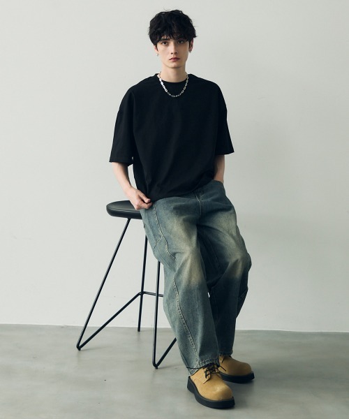 セール】Wide balloon silhouette denim pants / ワイドバルーン