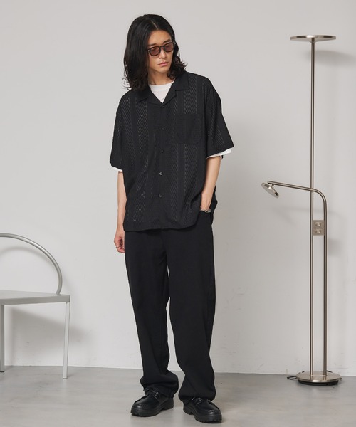 SEN TOKYO(セントーキョー)の「レースジャガードシャツ(シャツ/ブラウス・メンズ・ホワイト/ブラック・L/M)」の5枚目の写真