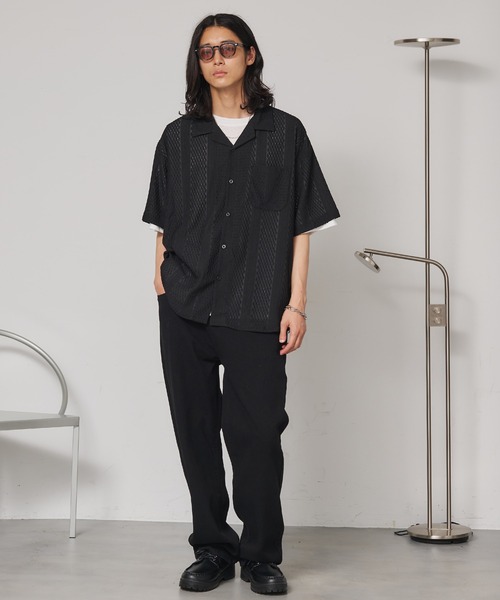 SEN TOKYO(セントーキョー)の「レースジャガードシャツ(シャツ/ブラウス・メンズ・ホワイト/ブラック・L/M)」の7枚目の写真