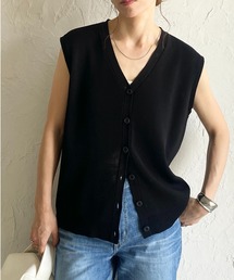 ニット」に該当するベスト（ブラック/黒色系）ファッション通販