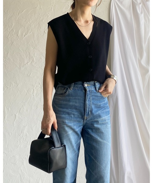 希少美品！！日本製ONEWASH デニム ノーカラーベスト 希少美品！！日本製ONEWASH デニム ノーカラーベスト NUMBER (N