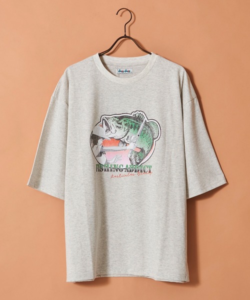 Revo.(レボ)の「ヴィンテージライク オールドグラフィックデザイン プリントTシャツ ロゴ イラスト(Tシャツ/カットソー・メンズ・グレー系その他2/アッシュグレー/ブルー/ネイビー/イエロー/ホワイト/ホワイト系その他/グリーン/ブラック/グレー系その他/ホワイト系その他2/ブラック系その他・M/L/XL)」の15枚目の写真