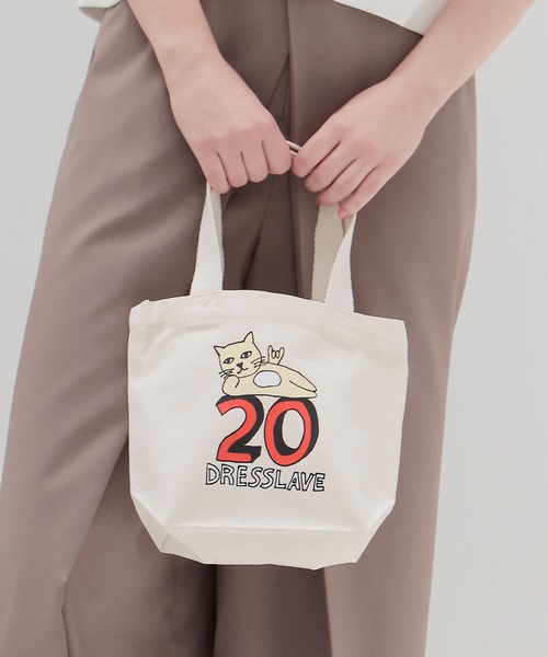 BLACK SCORE(ブラックスコア)の「BLACK SCORE × DRESSLAVE / 20th act cocky tote(アニバーサリー アクトコッキーミニトートバッグ BSBMT CANVAS MINI BAG)(トートバッグ・レディース・ナチュラル・FREE)」の2枚目の写真