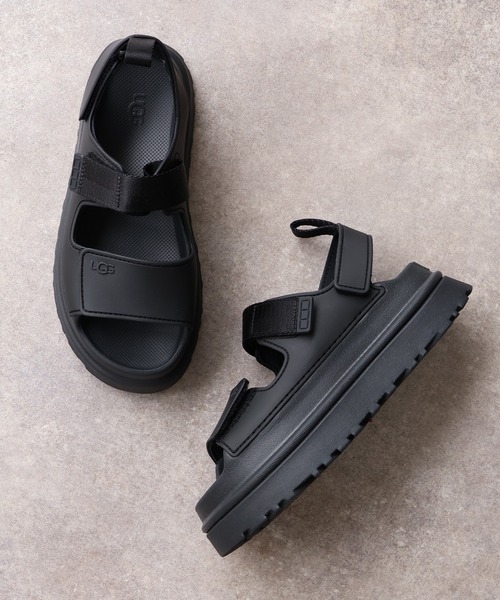 旬の足元スタイル【UGG】ゴールデングロー 人気の厚底サンダル UGG W GOLDENGLOW 