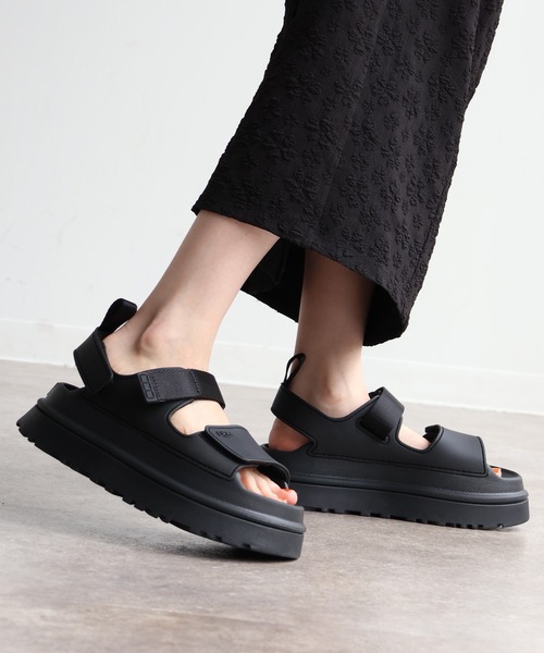 UGG/アグ】W GOLDENGLOW/ゴールデングロウ ストラップ 厚底サンダル