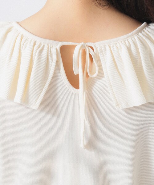 BEAMS BOY(ビームスボーイ)の「【2/5再値下げ】リブ フリル ギャザー ロングスリーブ(Tシャツ/カットソー・レディース・ネイビー/ベージュ/ホワイト系その他7・1/2)」の16枚目の写真