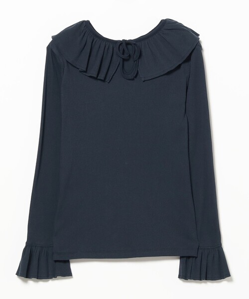 リブ フリル ギャザー ロングスリーブ（Tシャツ/カットソー）｜BEAMS