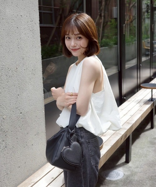 mayu×EFOLE】Shrink bag with heart pouch/ハートポーチ付き