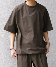 SHIPS any:〈撥水/軽量/ストレッチ〉SOLOTEX(R) シアサッカー スピンドル Tシャツ(セットアップ対応)25SS◇