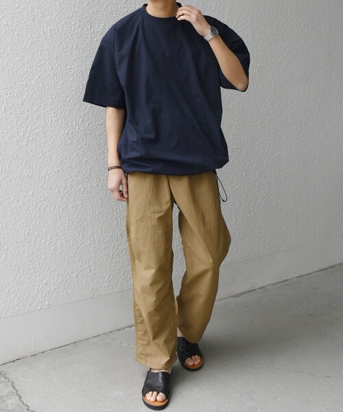 SHIPS any（シップス エニィ）の「SHIPS any:〈撥水/軽量/ストレッチ〉SOLOTEX(R) シアサッカー スピンドル Tシャツ(セットアップ対応)25SS◇（Tシャツ/カットソー・メンズ・ブラック/ブラウン/ネイビー/その他・MEDIUM/SMALL/LARGE）」の15枚目の写真