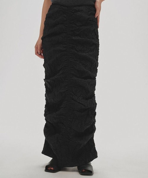 【todayful】Chambray Gather Skirt スカート　黒 TODAYFUL/トゥデイフル】Chambray Gather Skirt/シャンブレーギャザー