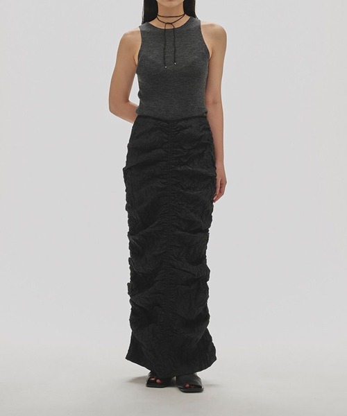 todayful Chambray Gather Skirt ブラック TODAYFUL/トゥデイフル】Chambray Gather Skirt/シャンブレー