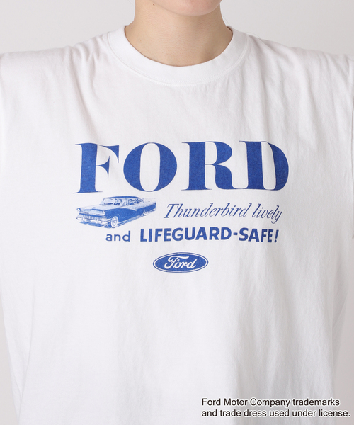 GOOD ROCK SPEED(グッドロックスピード)の「《追加2》GOOD ROCK SPEED/グッドロックスピード SLOBE別注 FORD TEE(Tシャツ/カットソー・レディース・ホワイト/ライトグレー・FREE)」の7枚目の写真