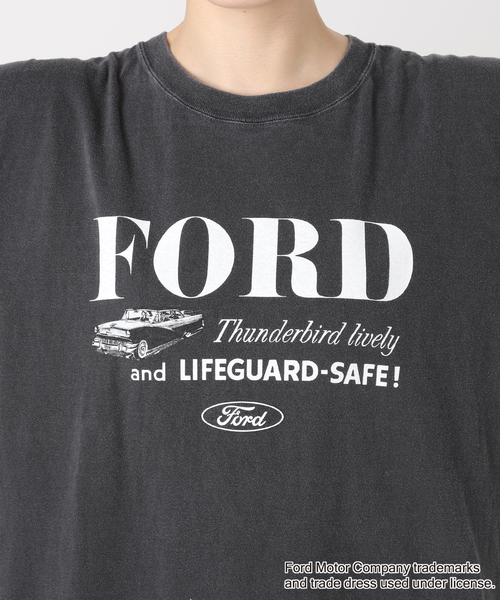 GOOD ROCK SPEED(グッドロックスピード)の「《追加2》GOOD ROCK SPEED/グッドロックスピード SLOBE別注 FORD TEE(Tシャツ/カットソー・レディース・ホワイト/ライトグレー・FREE)」の4枚目の写真