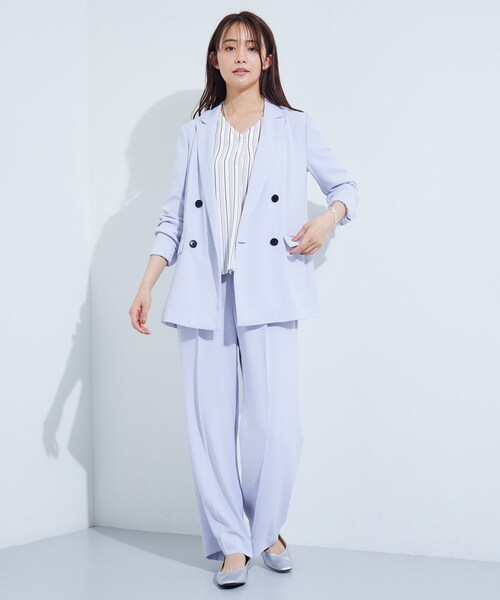INDIVI(インディヴィ)の「【洗える/通勤】無地&マルチストライプ柄Vネックブラウス(シャツ/ブラウス・レディース・チャコール/ホワイト系1/ホワイト・34/03/05/13/15 /19/38)」の21枚目の写真