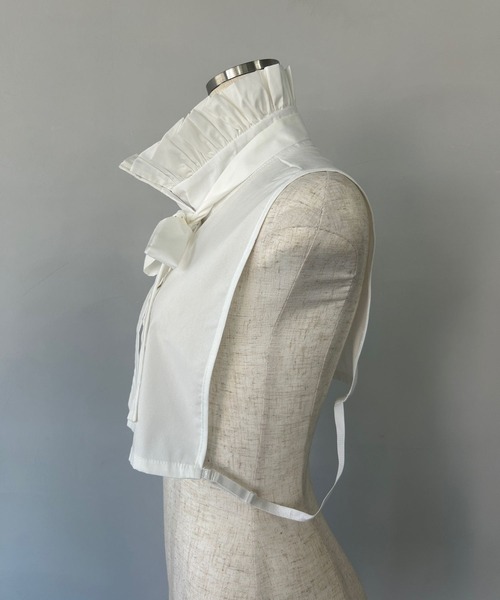 SANSeLF（サンセルフ）の「【SANSeLF】 ボウタイシャーリングネック フェイクトップス 付け襟 saa25s013（付け襟・レディース・ブラック/ホワイト・FREE）」の10枚目の写真