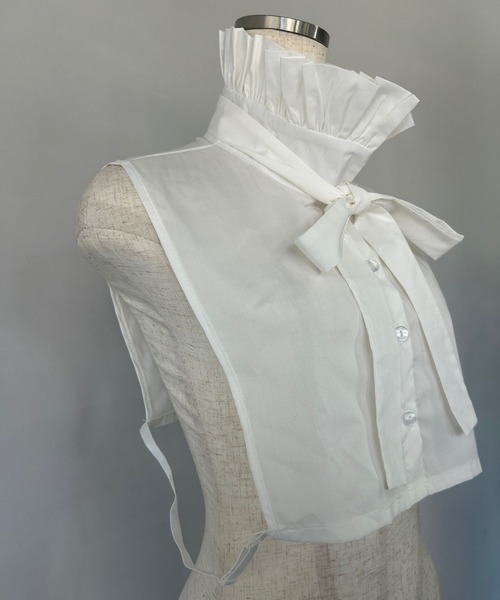 SANSeLF（サンセルフ）の「【SANSeLF】 ボウタイシャーリングネック フェイクトップス 付け襟 saa25s013（付け襟・レディース・ブラック/ホワイト・FREE）」の11枚目の写真