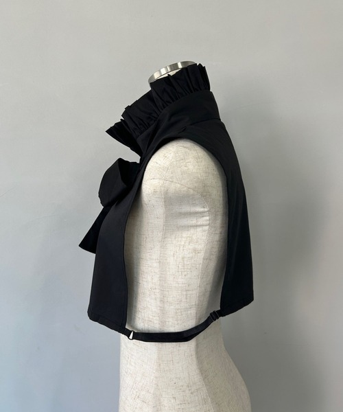 SANSeLF（サンセルフ）の「【SANSeLF】 ボウタイシャーリングネック フェイクトップス 付け襟 saa25s013（付け襟・レディース・ブラック/ホワイト・FREE）」の17枚目の写真