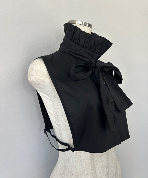 SANSeLF（サンセルフ）の「【SANSeLF】 ボウタイシャーリングネック フェイクトップス 付け襟 saa25s013（付け襟・レディース・ブラック/ホワイト・FREE）」の18枚目の写真