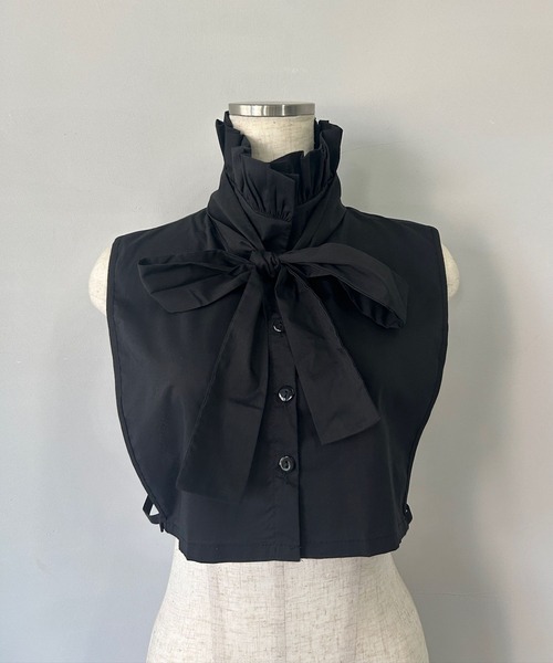 SANSeLF（サンセルフ）の「【SANSeLF】 ボウタイシャーリングネック フェイクトップス 付け襟 saa25s013（付け襟・レディース・ブラック/ホワイト・FREE）」の19枚目の写真