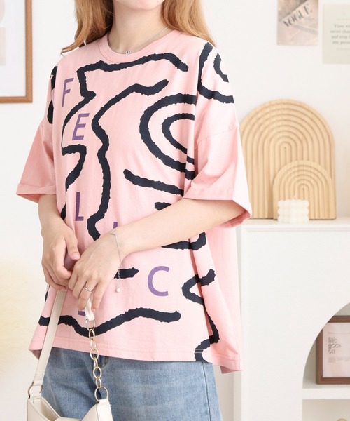 tシャツ EMAGO 抽象的プリントＴ レディース ElegChic tシャツ プリントTシャツ レディース : ZOZOTOWN Yahoo