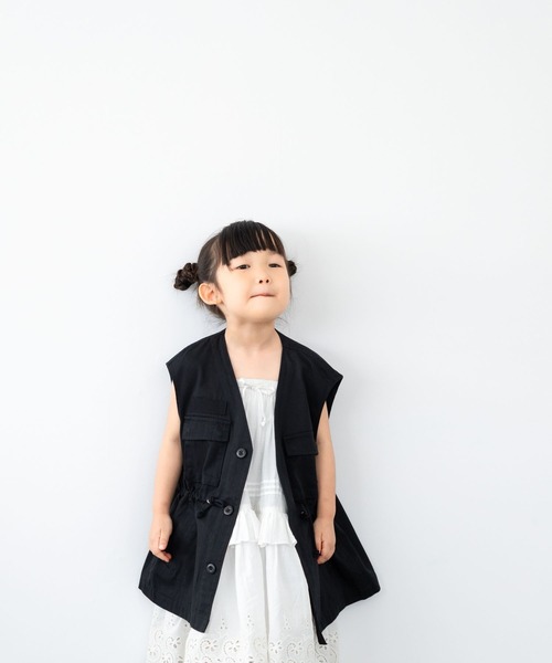 LOWRYS FARM（ローリーズファーム）の「mamiミリタリーキッズベスト　493563（ベスト・キッズ・カーキ/ブラック/ベージュ系その他・110cm/130cm）」の11枚目の写真