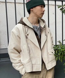 MandO（Auntie Rosa）（エムオー）の「ツイードライクライダースジャケット/セットアップ着用可（テーラードジャケット）」