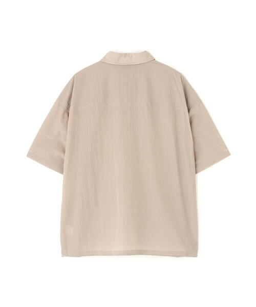 WHITELAND(ホワイトランド)の「WHITELAND/ホワイトランド/NYLON S/S SHIRT(シャツ/ブラウス・メンズ・ブラック/グレー・F)」の4枚目の写真