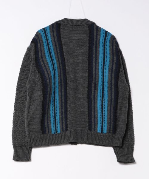 TOGA VIRILIS（トーガ ビリリース）の「TOGA VIRILIS Mesh knit jacket（ニット/セーター・メンズ・オフホワイト/ダークグレー・46/48）」の3枚目の写真