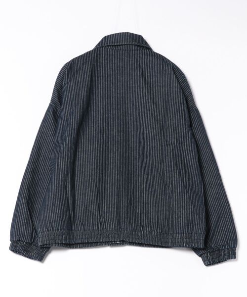 BOBO CHOSES(ボボショーズ)の「Denim stripe bomber jacket(カバーオール・レディース・ネイビー・M/S/L/XL/XS)」の6枚目の写真