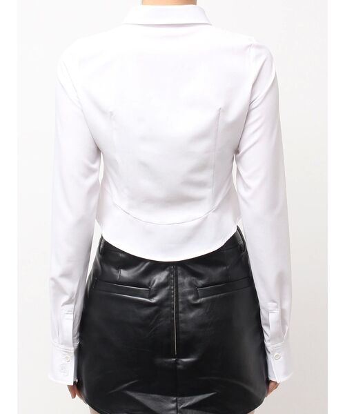 GYDA（ジェイダ）の「W ZIPギャザータイトシャツ（シャツ/ブラウス・レディース・オフホワイト/ブラック・FREE）」の5枚目の写真