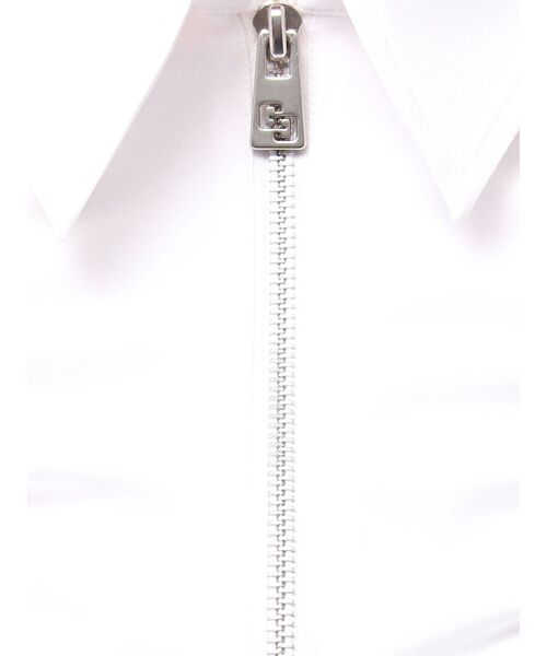 GYDA（ジェイダ）の「W ZIPギャザータイトシャツ（シャツ/ブラウス・レディース・オフホワイト/ブラック・FREE）」の10枚目の写真